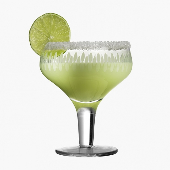Retro Margarita glas med mønster 28 cl