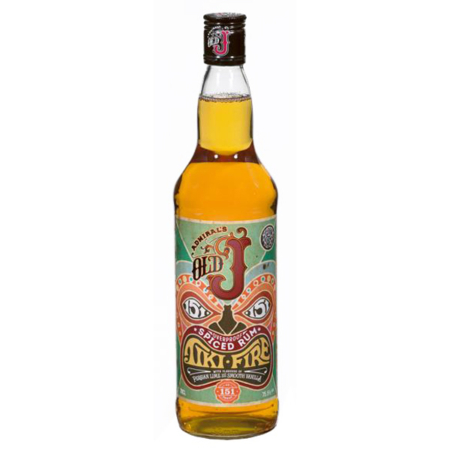 ADMIRAL'S OLD J OVERPROOF TIKI-FIRE SPICED ROM 75,5%